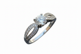Load image into Gallery viewer, 925 Sterling Silver Infinity 4 Claw Cubic Ring with Cubic Zirconia Stones