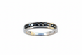 Load image into Gallery viewer, 925 Sterling Silver ring with black Cubic Zirconia stone