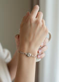 Load image into Gallery viewer, Clear Cubic Paperclip Bracelet