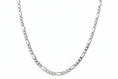 Load image into Gallery viewer, Flat Curb Figaro Link Silver Necklace