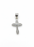 Load image into Gallery viewer, Cross Pendant Sterling Silver with Cubic Zirconia Stones