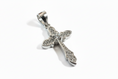 Load image into Gallery viewer, Cross Pendant Sterling Silver with Cubic Zirconia Stones