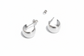 Load image into Gallery viewer, Silver hoop earrings