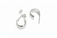 Load image into Gallery viewer, Pair of silver hoop earrings