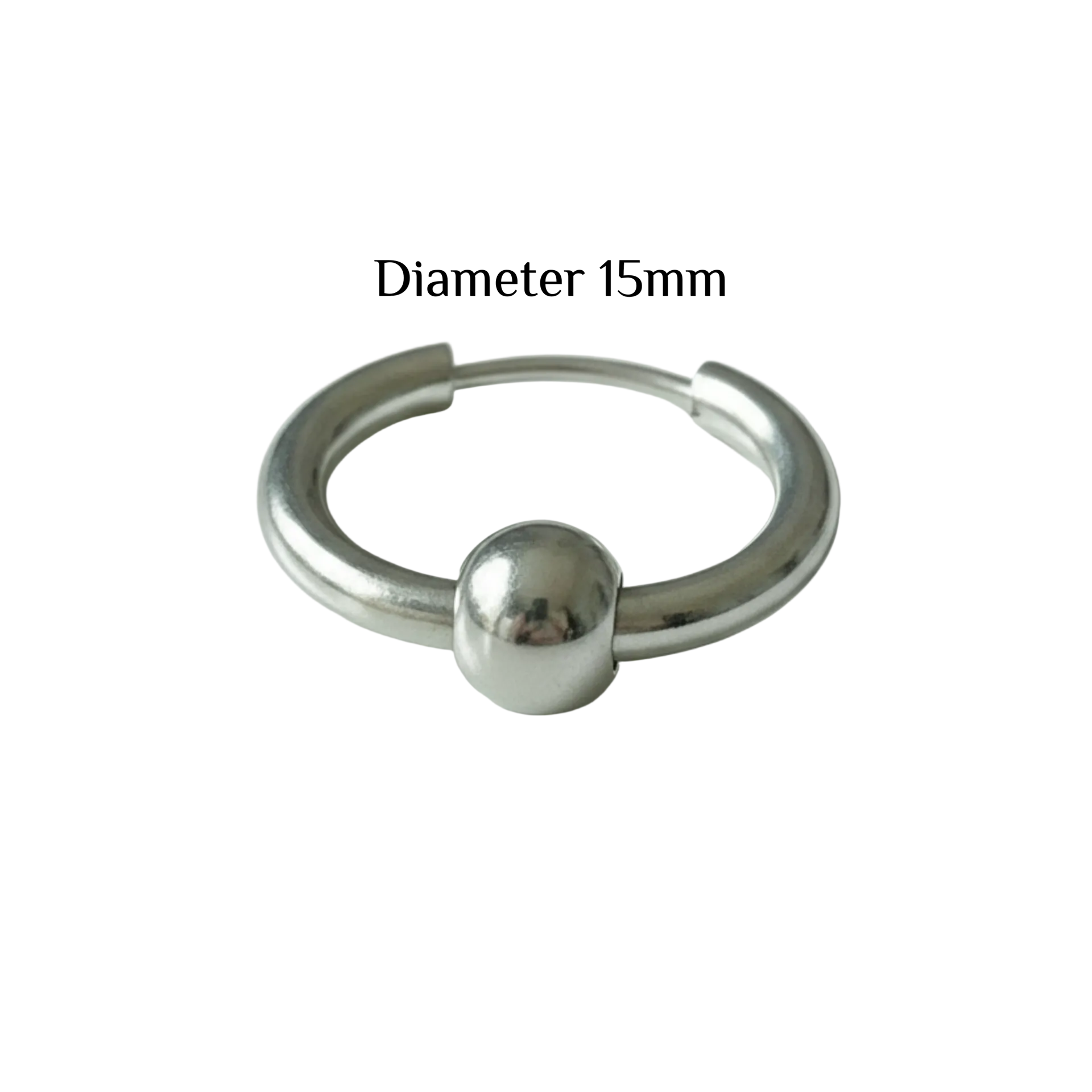 Single-Ball Hoop Earring