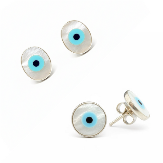 925 Sterling Evil Eye Stud Earrings