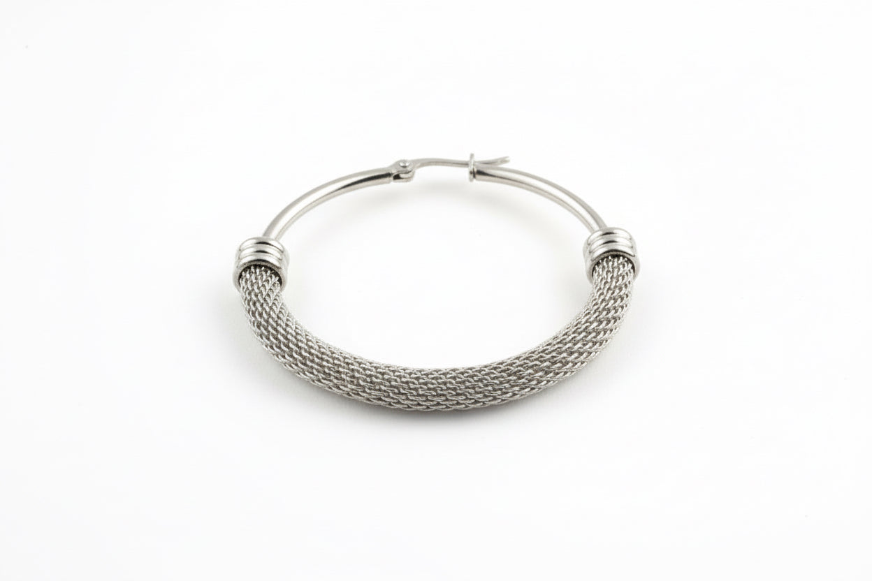 Elegant Mesh Hoop Earrings