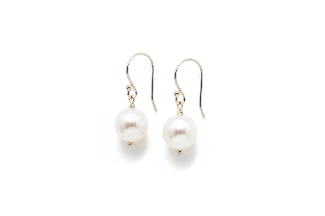 925 Sterling Silver Hanging Pearl Earrings