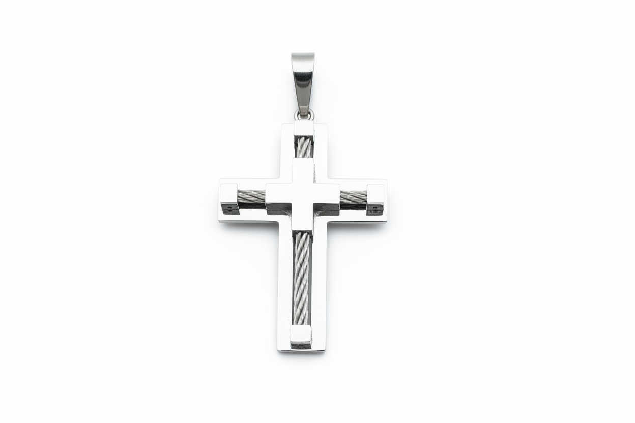 Cable Cross Pendant