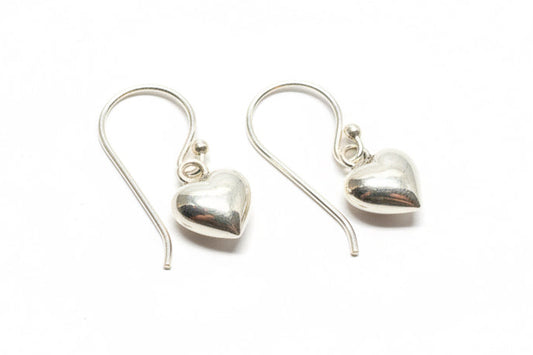 Heart Drop 925 Sterling Silver Earrings