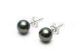 Load image into Gallery viewer, 925 Sterling Silver Black Opal Stud Earrings 
