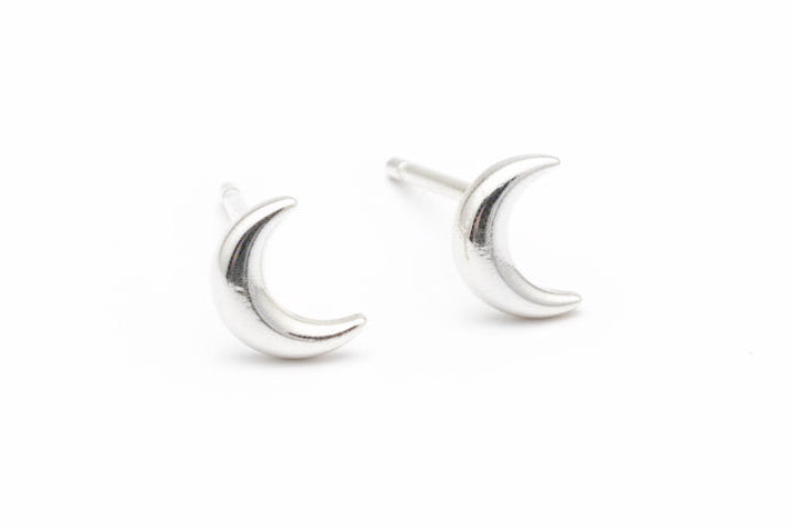 Sterling Silver crescent moon earrings