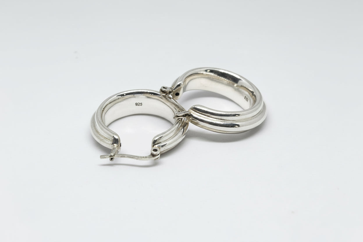 Classic Hoop Sterling Silver Earrings