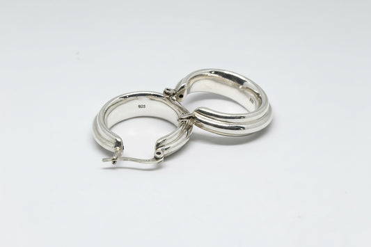 Classic Hoop Sterling Silver Earrings