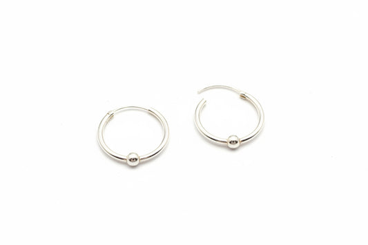 925 Sterling Silver Sleepers with ball Earrings