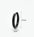 Load image into Gallery viewer, Black Hinged Hoop Earrings
