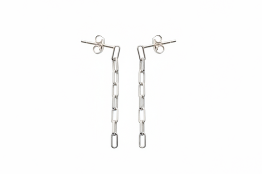 Paperclip Link Drop Earrings