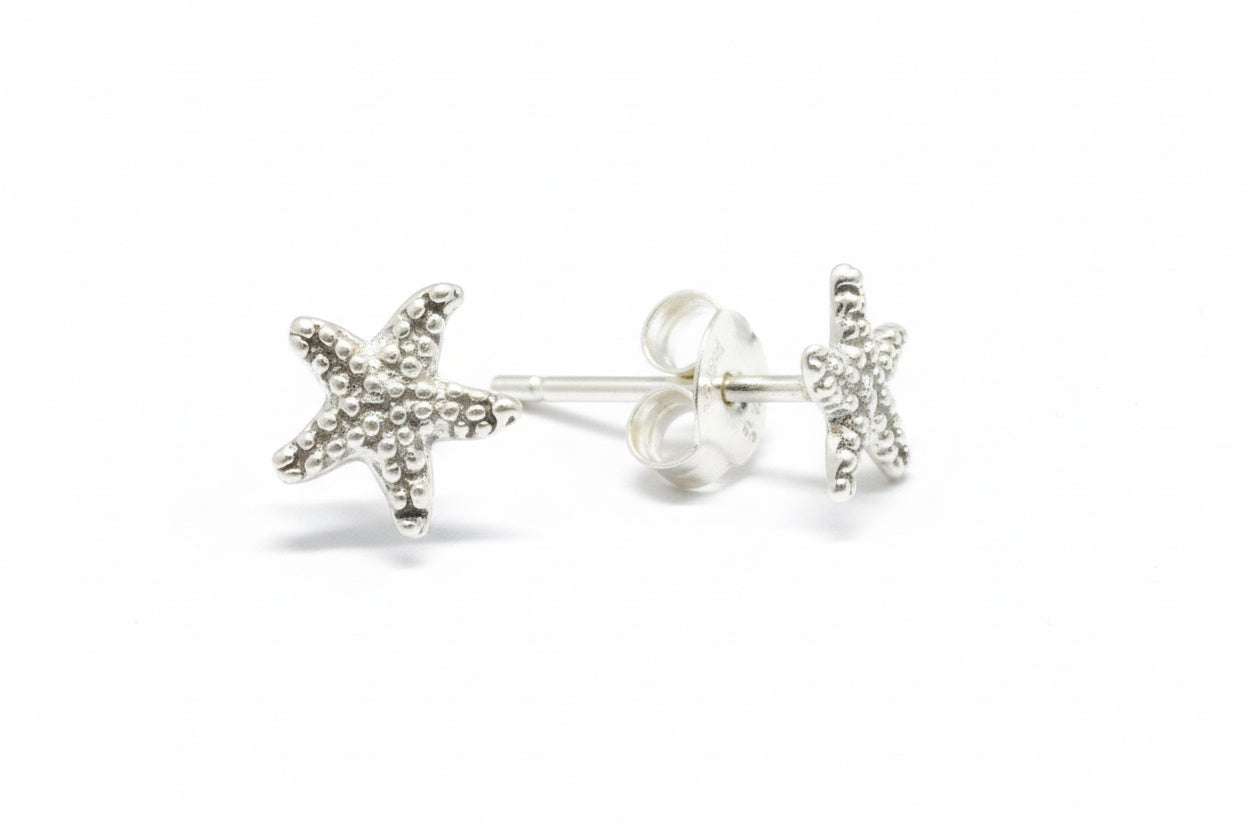 925 Sterling Silver Starfish Stud Earrings