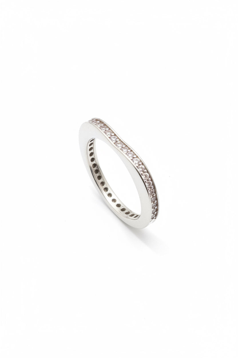 Asymmetrical 925 Sterling Silver Ring