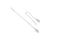 Load image into Gallery viewer, 925 Sterling Silver Double Pyramid Threader Earrings
