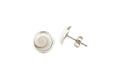 Load image into Gallery viewer, 925 Sterling Silver Round Shiva Shell stud earrings
