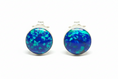 Load image into Gallery viewer, 925 Sterling Silver Azurite Stud Earrings
