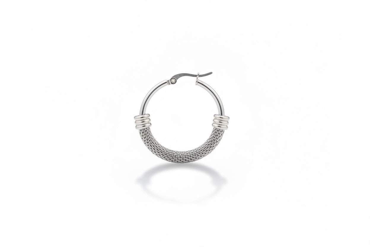 Elegant Mesh Hoop Earrings