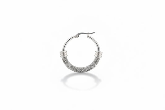 Elegant Mesh Hoop Earrings