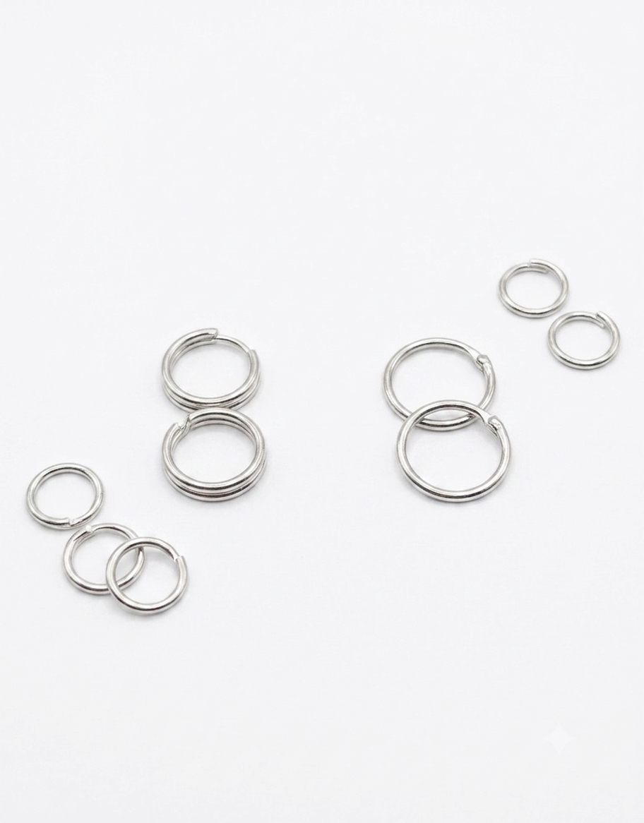 925 Sterling silver Hoop earrings 12mm 14mm and 16mm in size