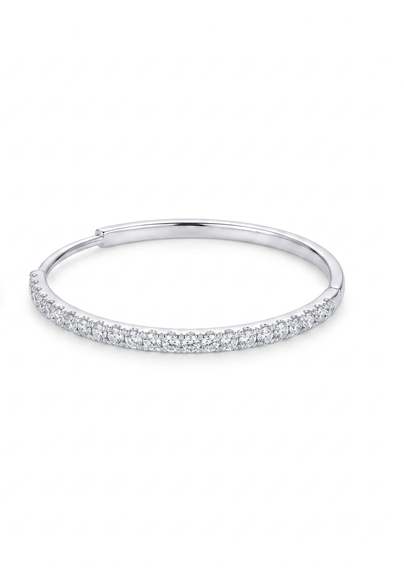 925 Sterling silver Hoop earrings with cubic zirconia stones 