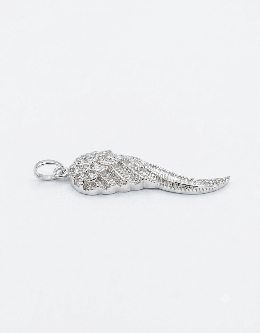 925 Sterling silver angel wing pendant 