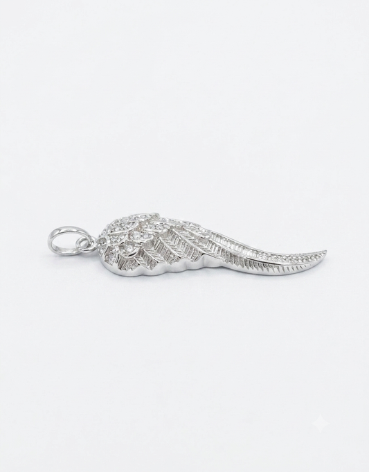 925 Sterling silver angel wing pendant 