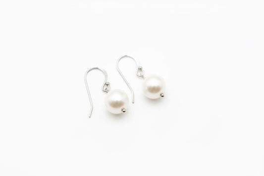 925 Sterling Silver Hanging Pearl Earrings