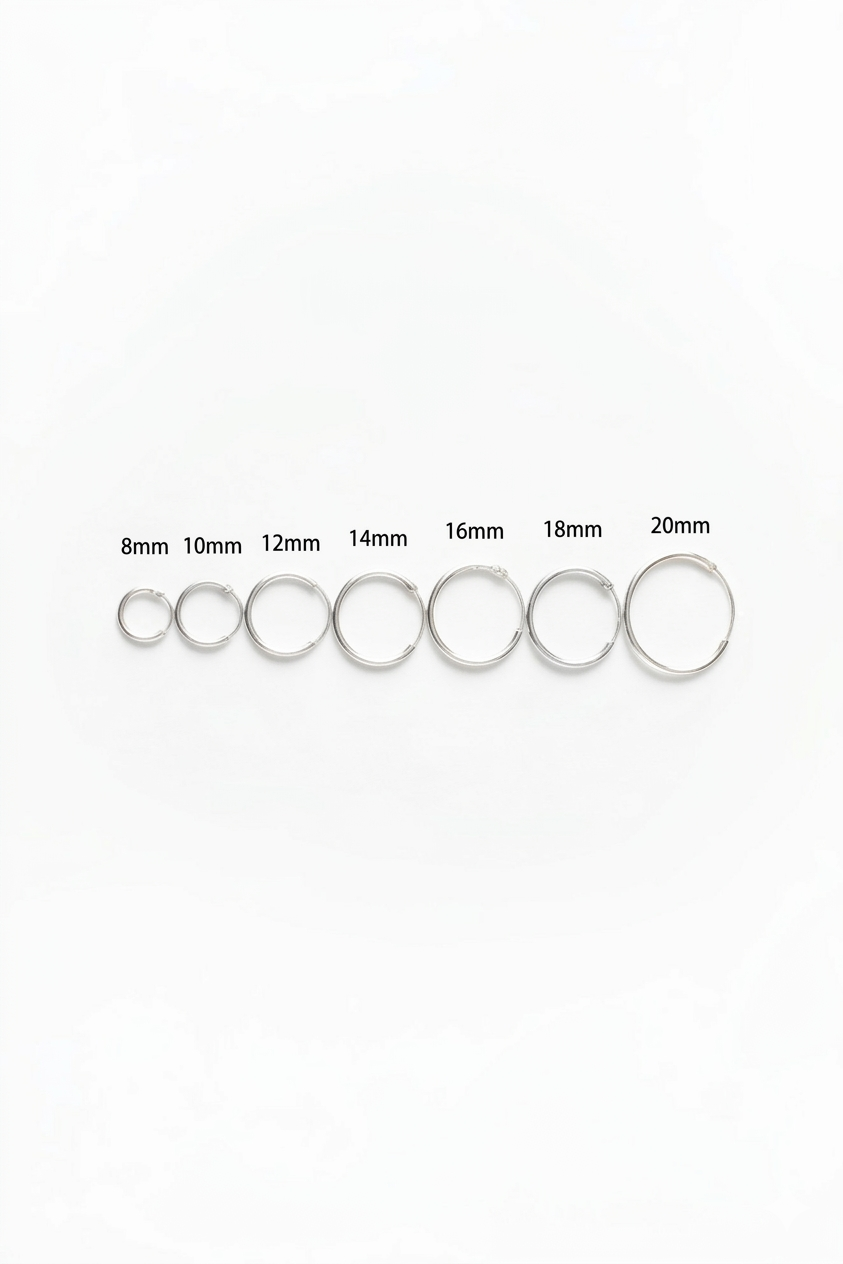 925 Sterling Silver Sleeper Hoop Earrings with Coloured Cubic Zirconia Stones