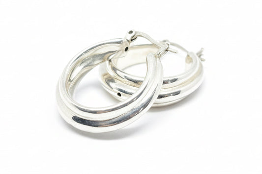 Classic Hoop Sterling Silver Earrings