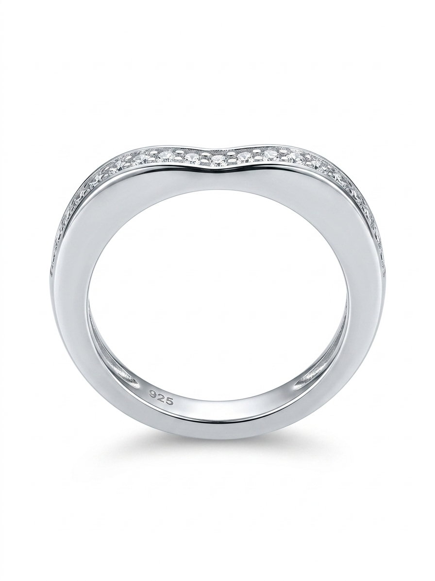 Asymmetrical 925 Sterling Silver Ring