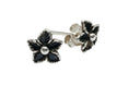 Load image into Gallery viewer, silver flower-shaped earrings 
