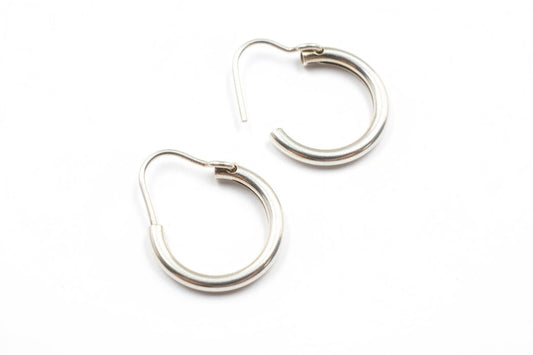 925 Sterling Silver Hoop Sleeper Earrings