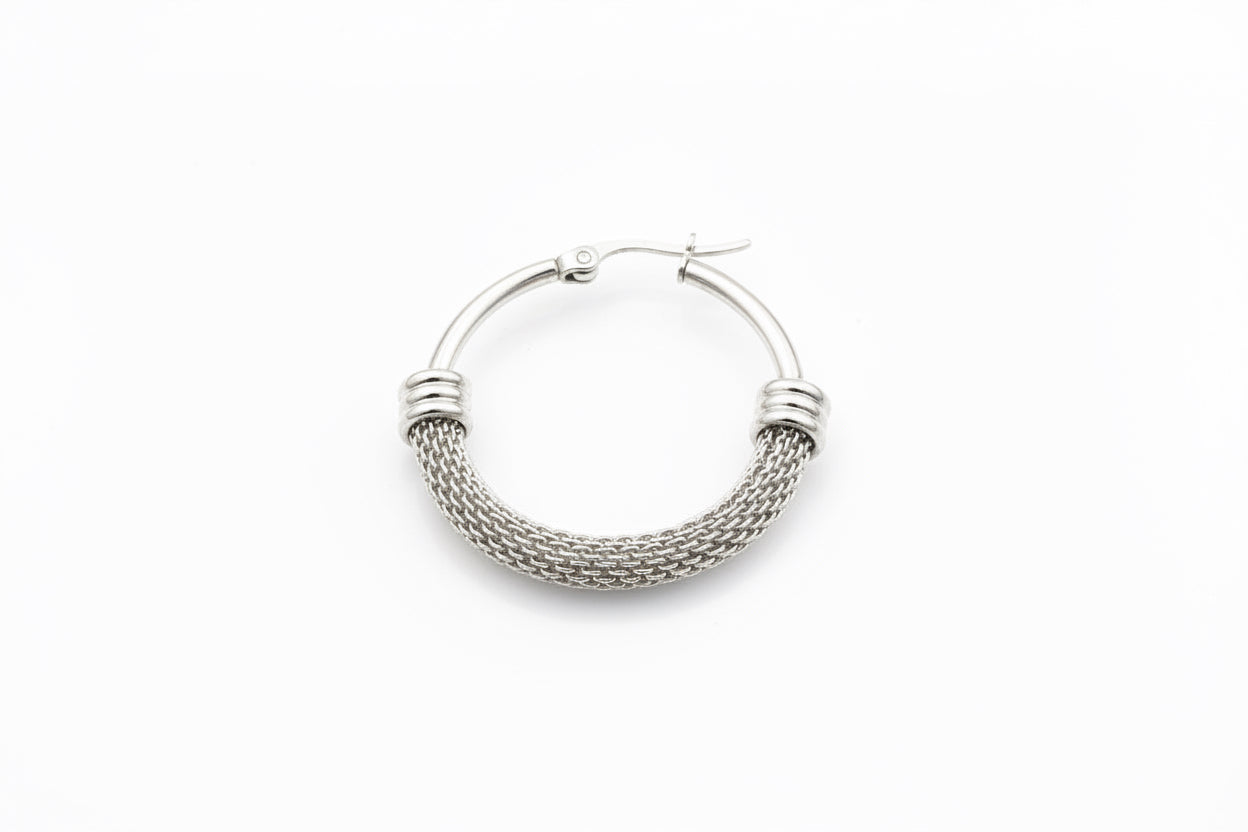 Elegant Mesh Hoop Earrings
