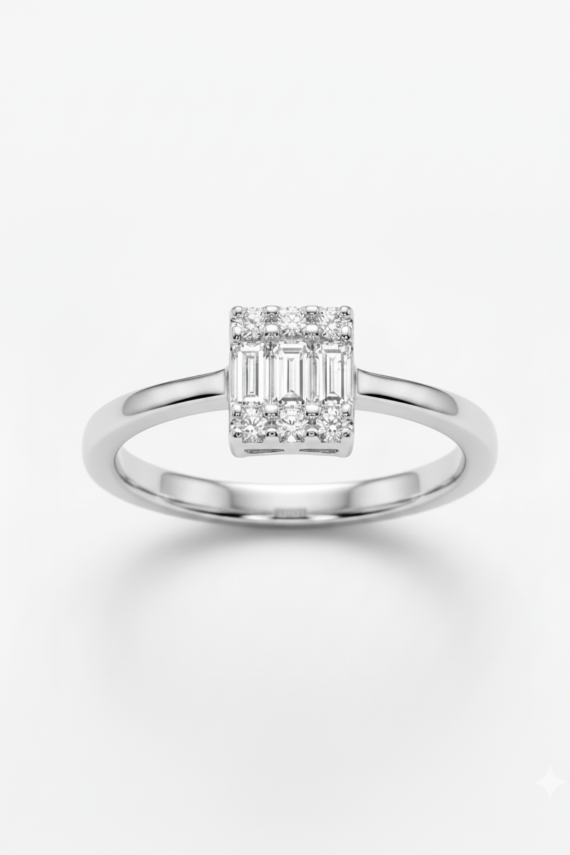 Baguette 925 Sterling Silver Ring