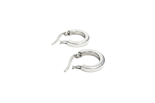 Square Huggie Hoop 925 Sterling Silver Earrings