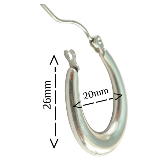 U Shaped Hoop Earrings