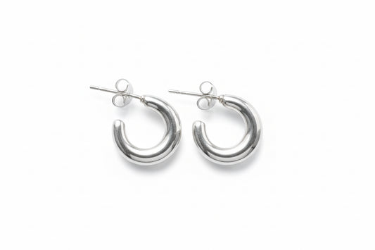 925 Sterling Silver Hoop stud Earrings