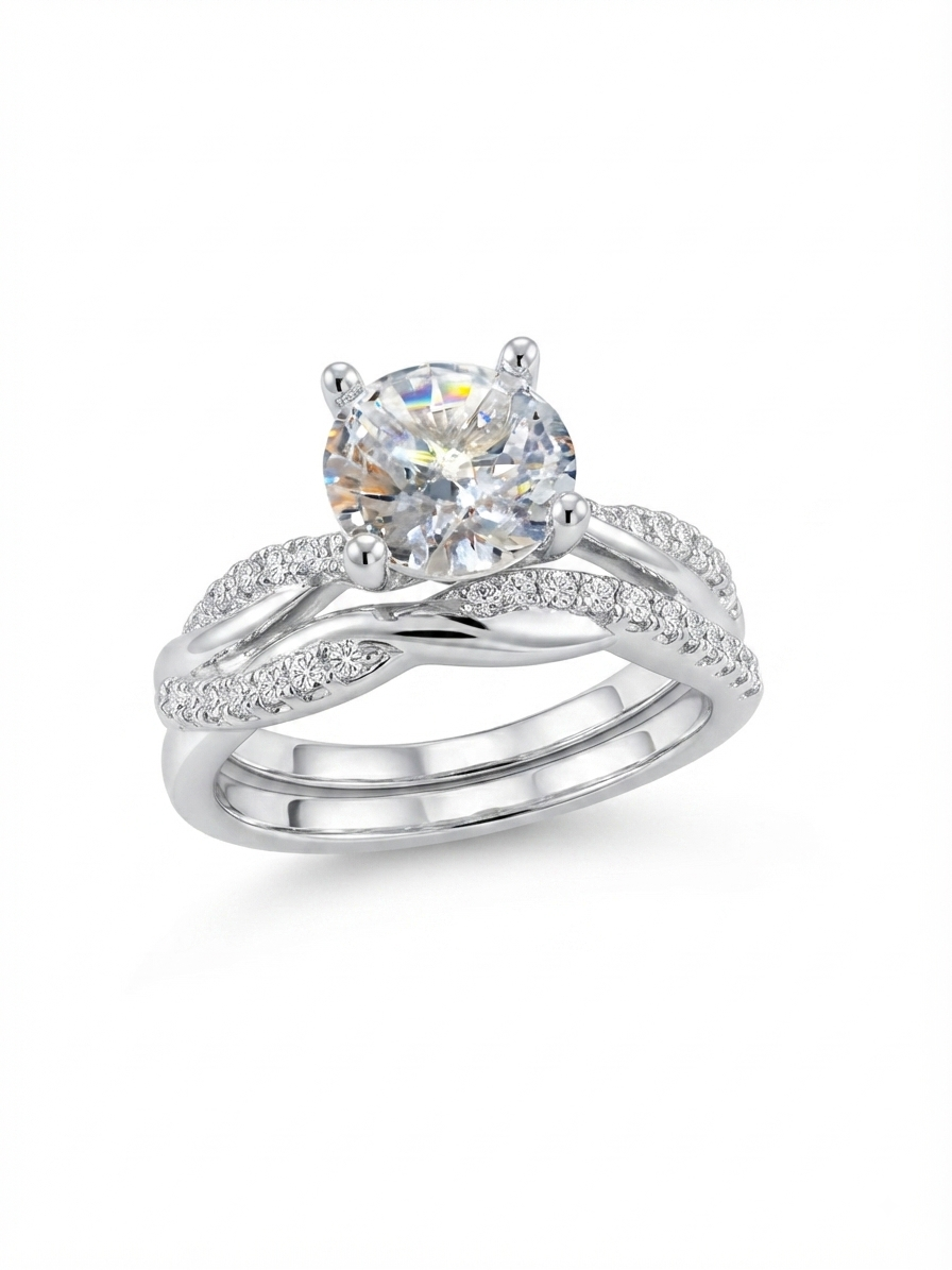 Celestial Vine 925 Sterling Silver Bridal Set