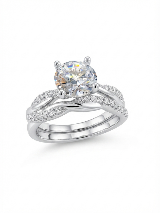 Celestial Vine 925 Sterling Silver Bridal Set