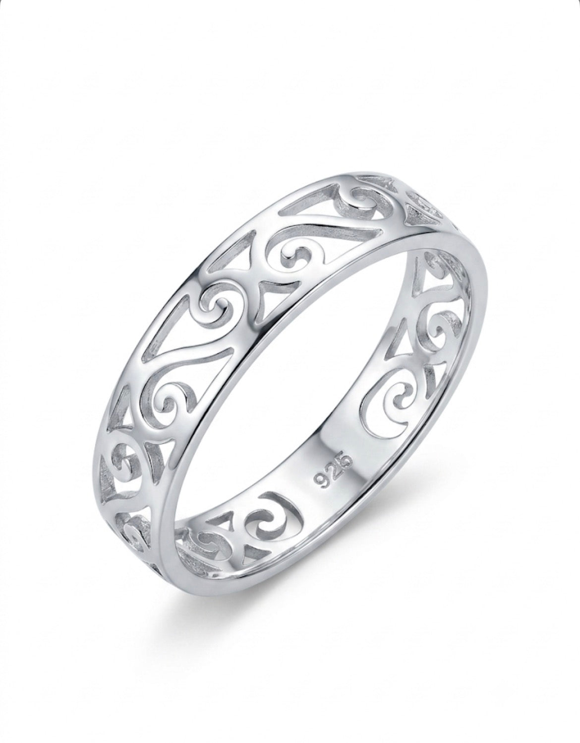 Celtic Swirl 925 Sterling Silver Ring