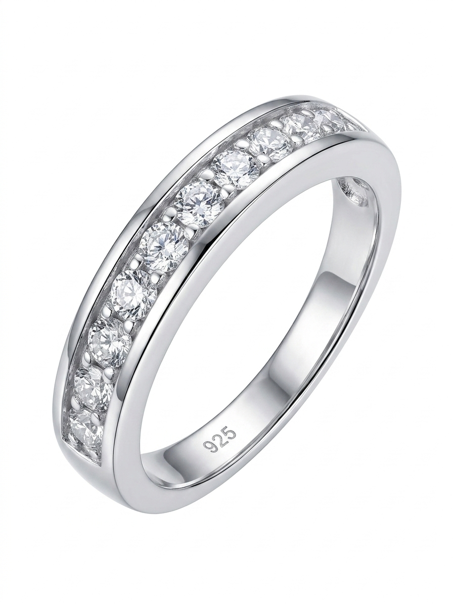 Channel-Set 925 Sterling Silver Ring