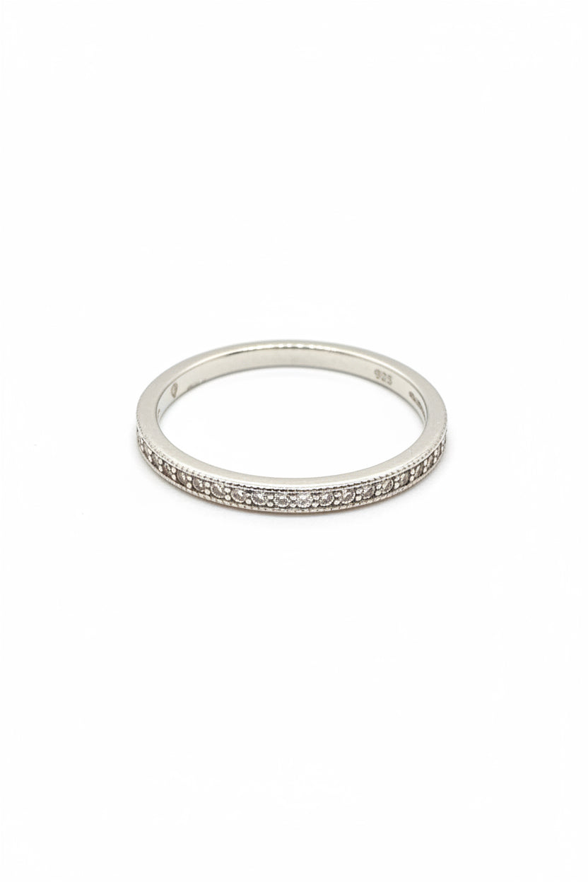 Channel-Set Half-Eternity 925 Sterling Silver Ring