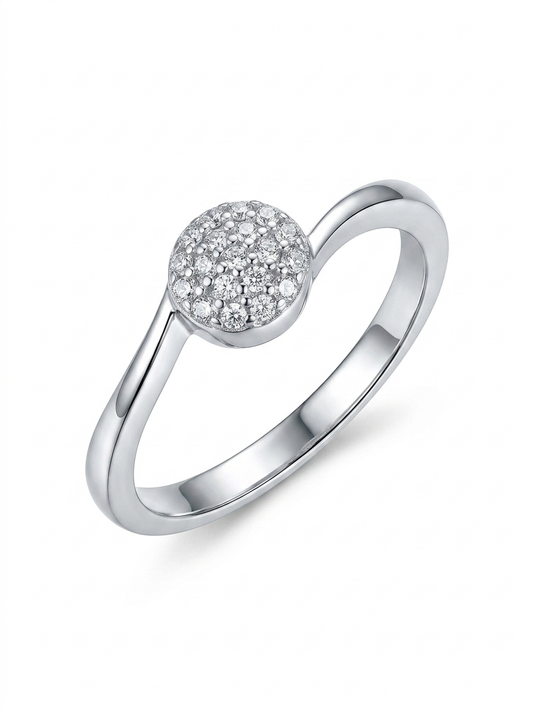 Cluster Crossover 925 Sterling Silver Ring