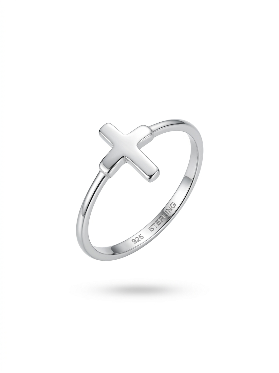 Cross 925 Sterling Silver Ring